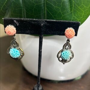 Elegant Floral Drop Earrings